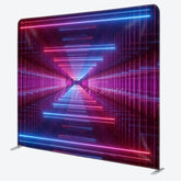 Aperturee - Aperturee Cyber Neon Red Blue Gradient Layering Party Backdrop